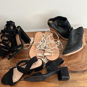 4 pairs of shoes sandals and heels like new sz 6